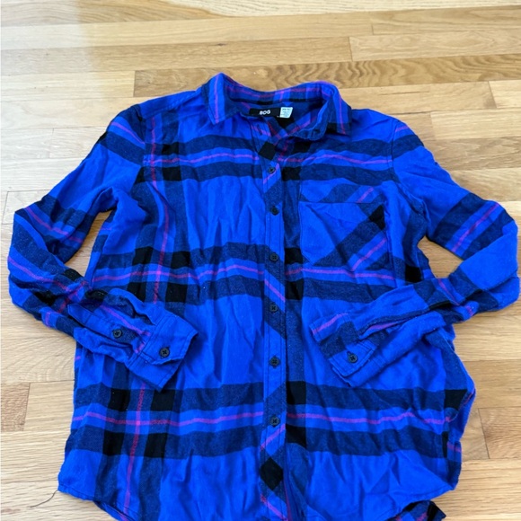 BDG Blue Plaid Button Down Shirt Women’s XS – Urban Outfitters - Picture 2 of 7